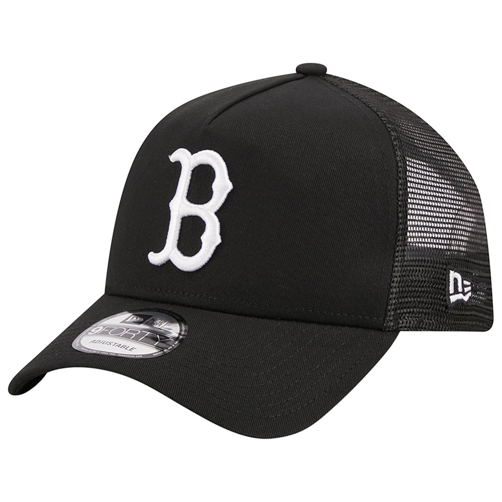 Boston Red Sox New Era A-Frame 9FORTY Trucker Adjustable Hat - Black