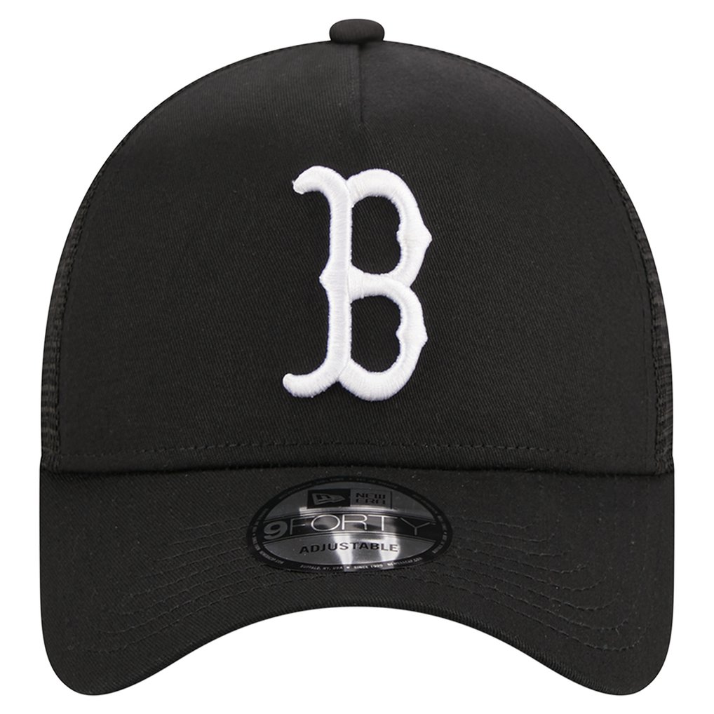 Boston Red Sox New Era A-Frame 9FORTY Trucker Adjustable Hat - Black