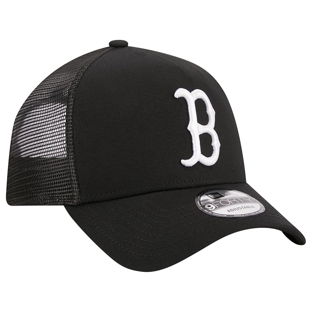 Boston Red Sox New Era A-Frame 9FORTY Trucker Adjustable Hat - Black