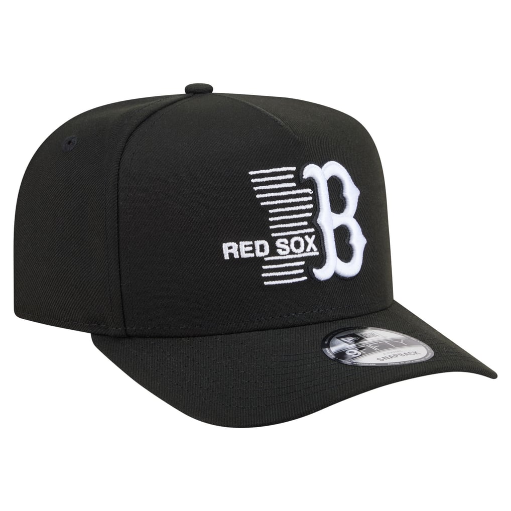  Boston Red Sox New Era Motion A-Frame 9FIFTY Snapback Hat - Black
