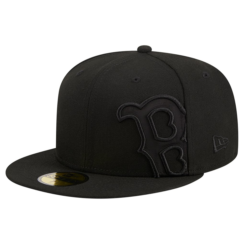 Boston Red Sox New Era Satin Peek 59FIFTY Fitted Hat - Black