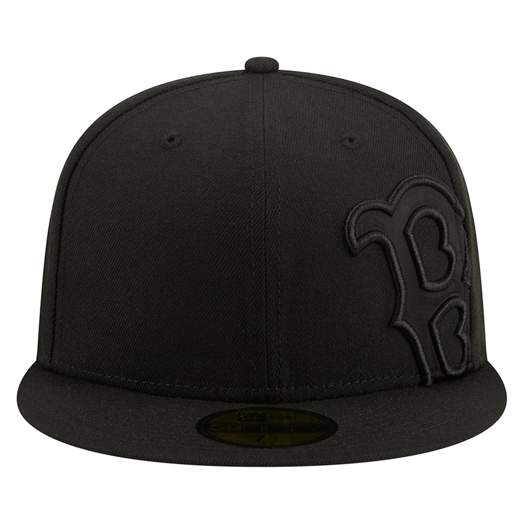 Boston Red Sox New Era Satin Peek 59FIFTY Fitted Hat - Black