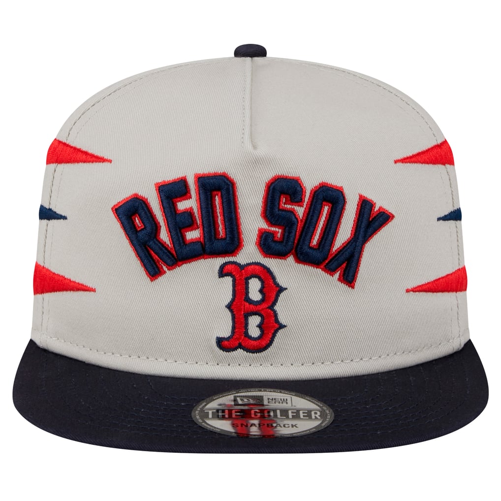 Boston Red Sox New Era Iron Golfer Snapback Hat - Cream