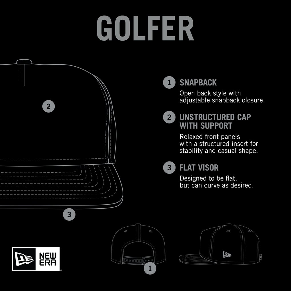Boston Red Sox New Era Iron Golfer Snapback Hat - Cream