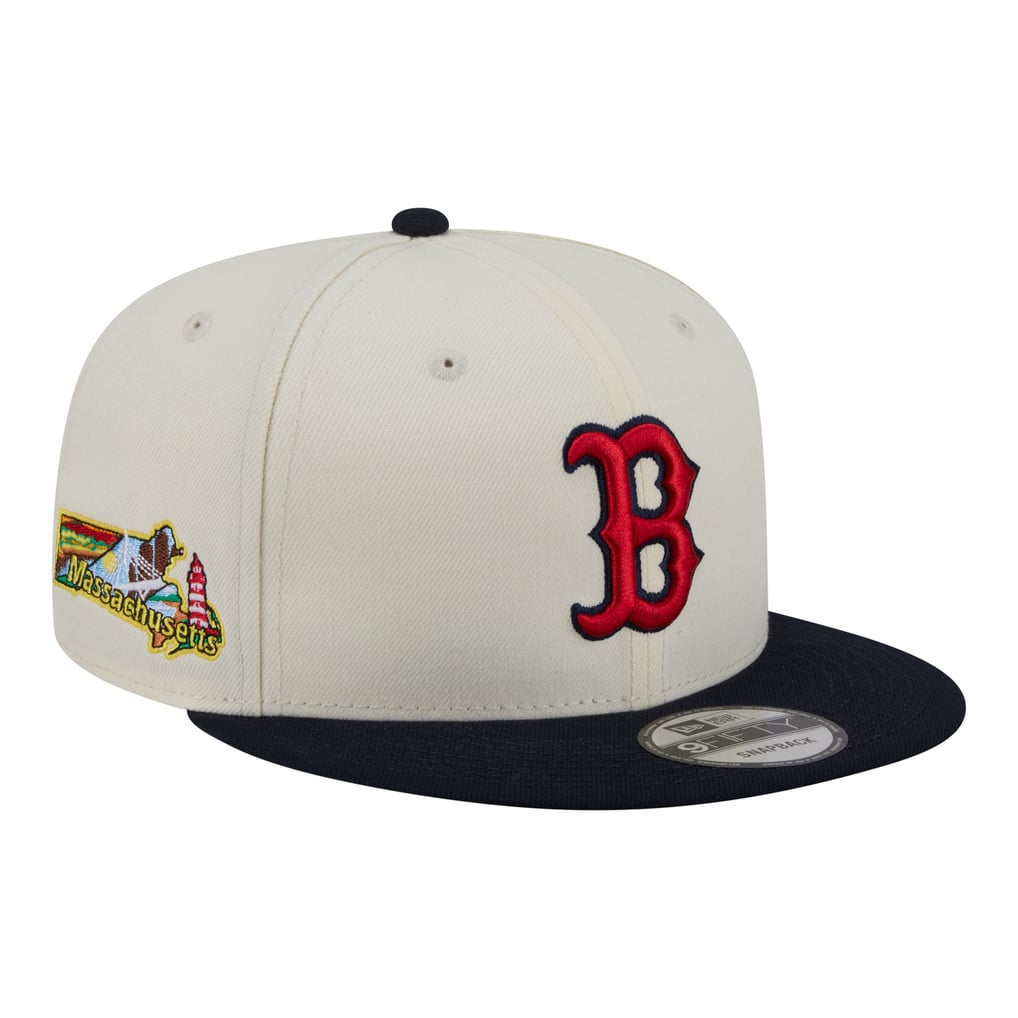 Boston Red Sox New Era Localized 9FIFTY Snapback Hat - Cream/Navy