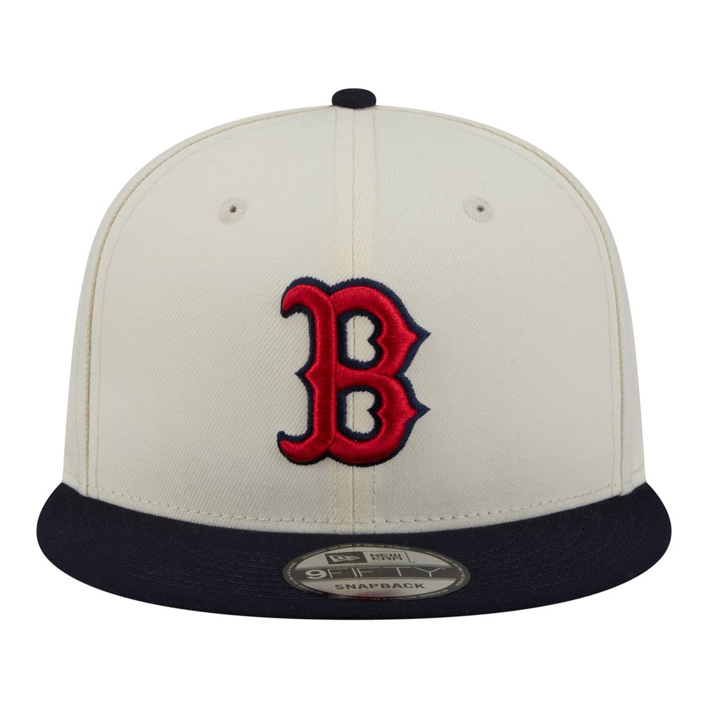 Boston Red Sox New Era Localized 9FIFTY Snapback Hat - Cream/Navy