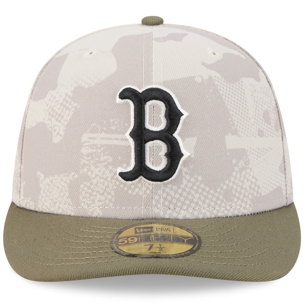Boston Red Sox New Era 2025 Armed Forces Day 59FIFTY Fitted Hat - Light Beige/Olive