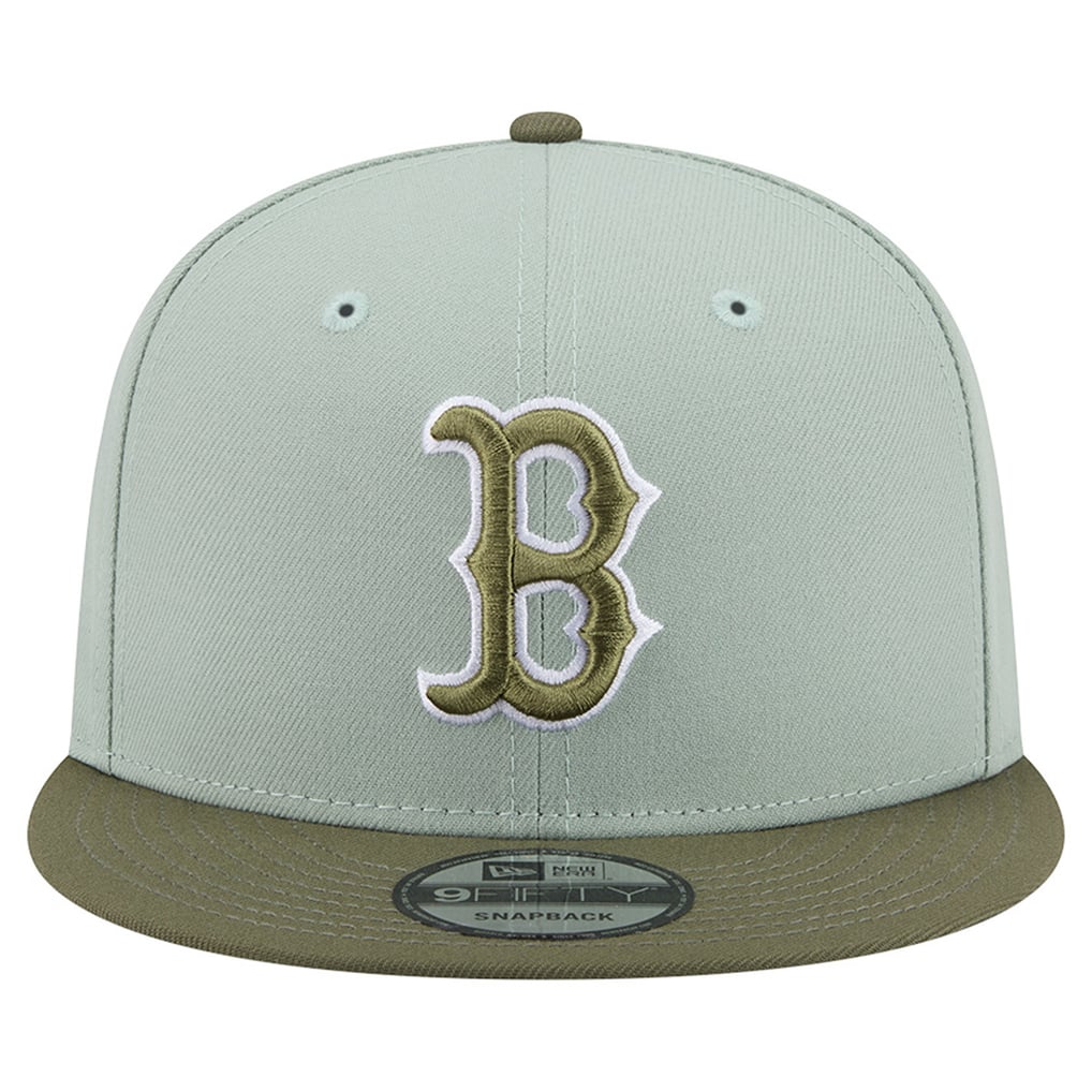 Boston Red Sox New Era Color Pack 9FIFTY Snapback Hat - Light Green/Olive