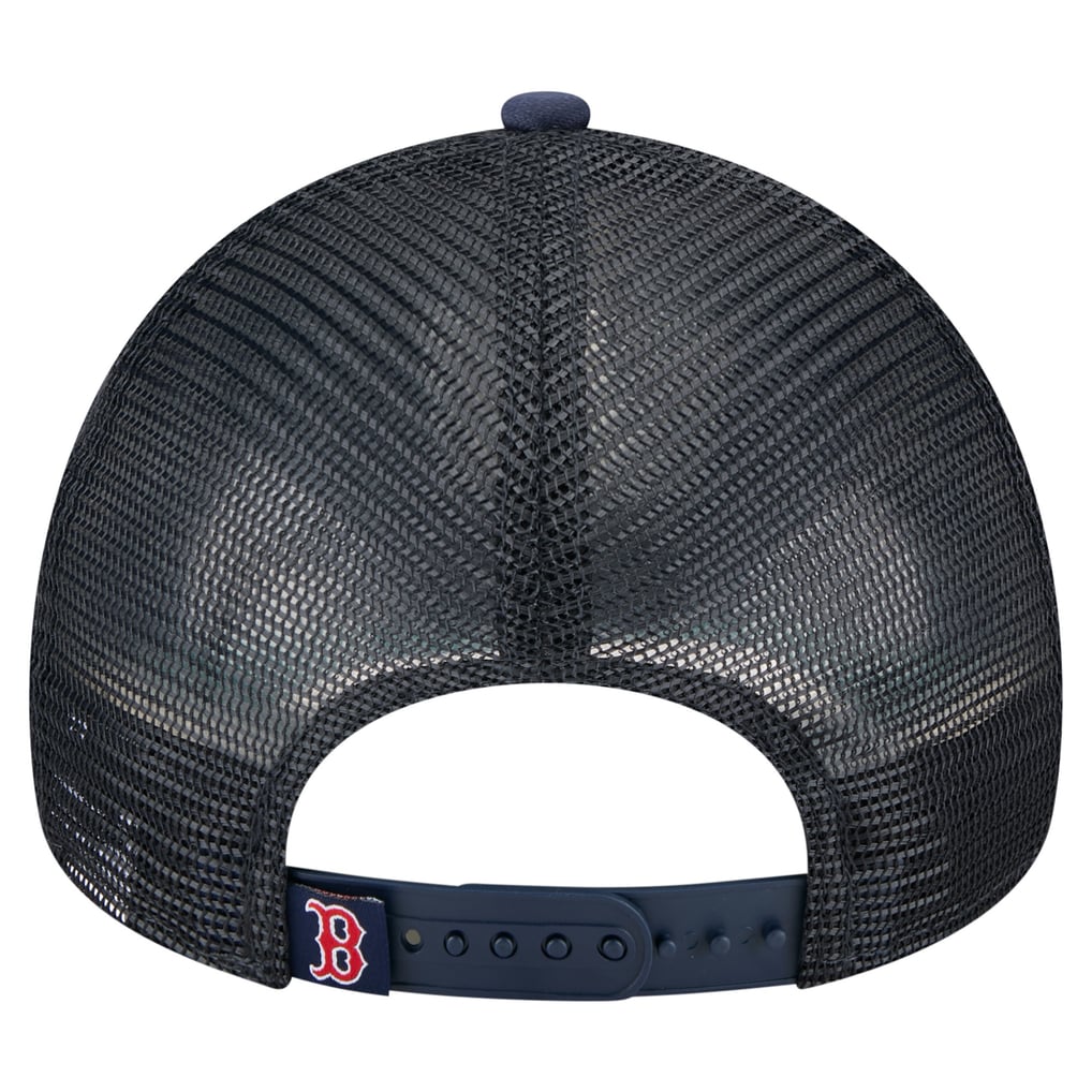  Boston Red Sox New Era Distressed 9FORTY A-Frame Adjustable Trucker Hat - Navy