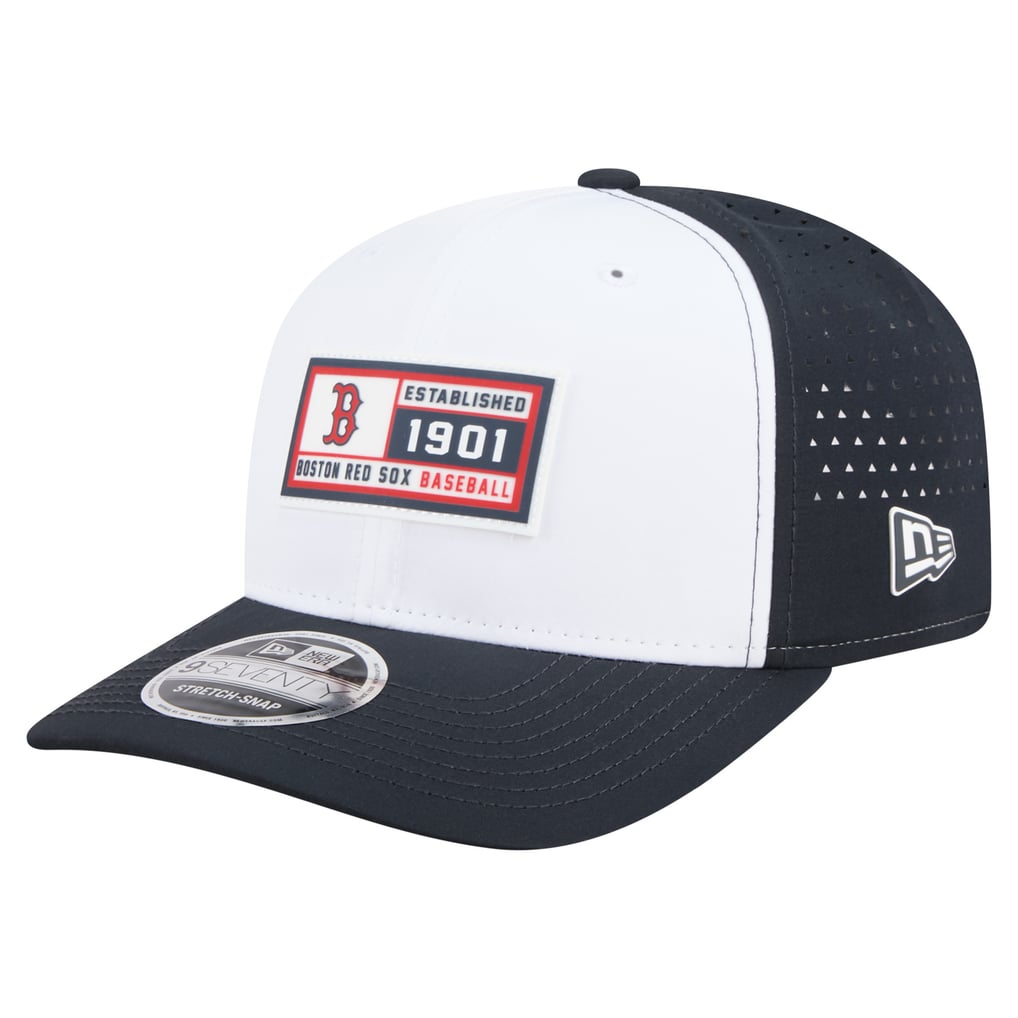 Boston Red Sox New Era Established Patch 9SEVENTY Adjustable Hat - White/Navy