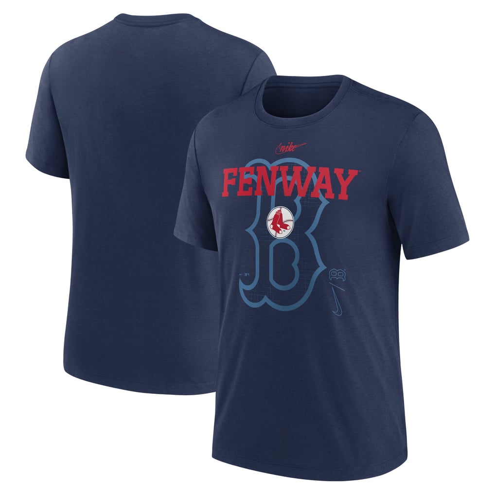  Boston Red Sox Nike Rewind Retro Tri-Blend T-Shirt - Navy