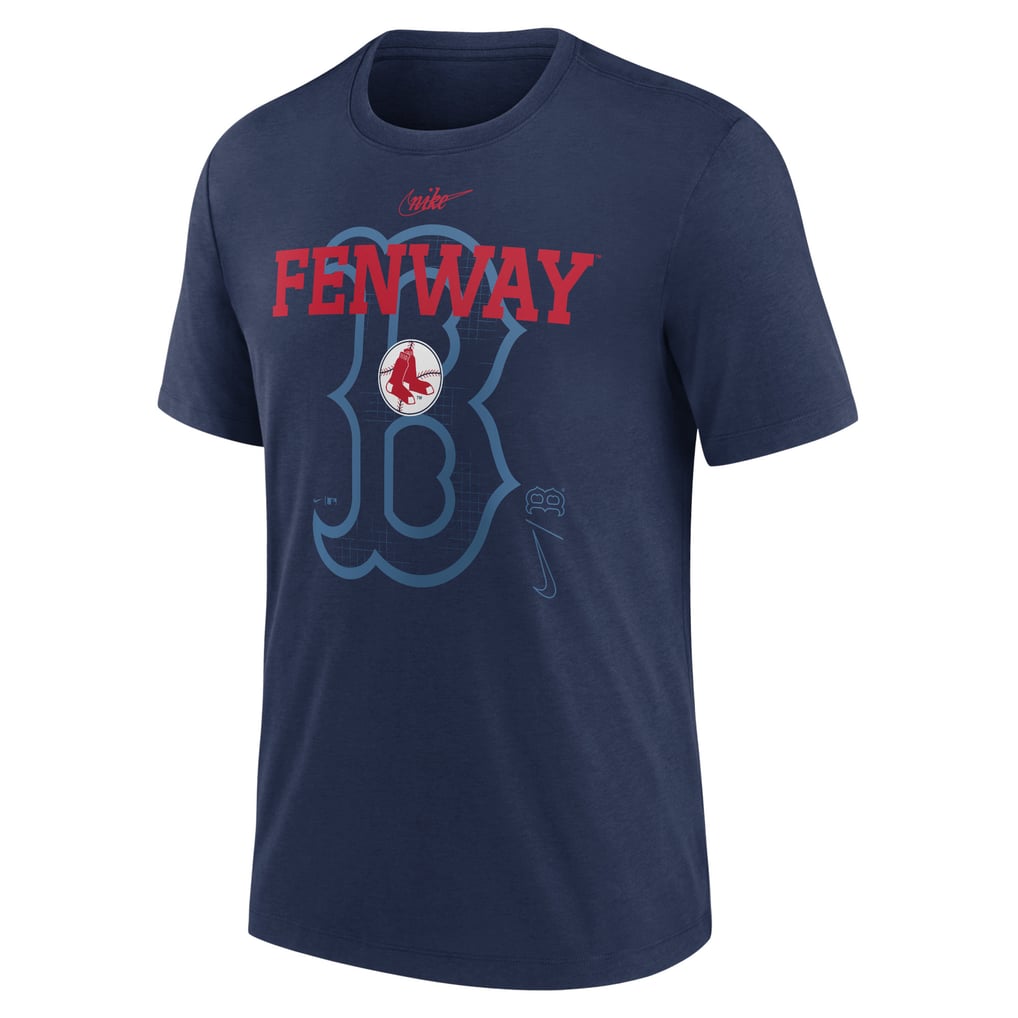  Boston Red Sox Nike Rewind Retro Tri-Blend T-Shirt - Navy
