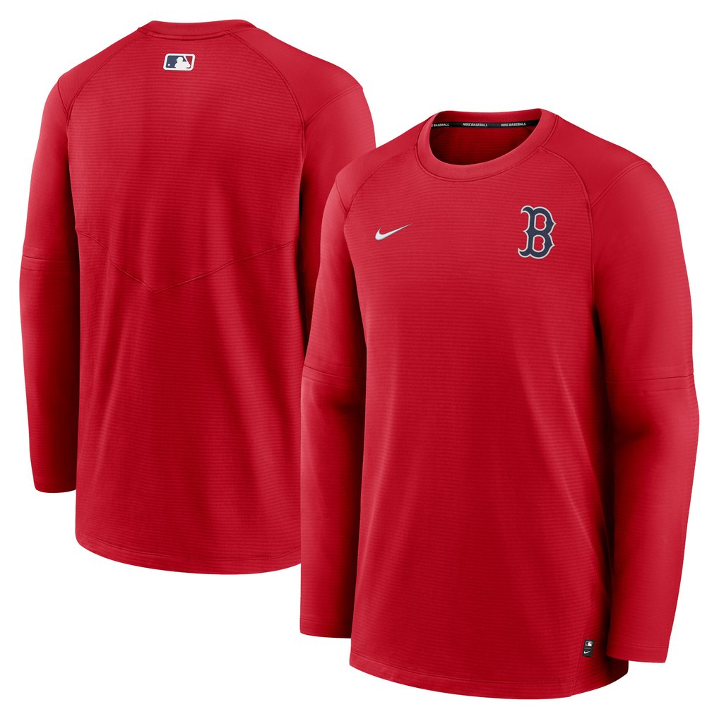 Boston Red Sox Nike Authentic Collection Logo Performance Long Sleeve T-Shirt - Red