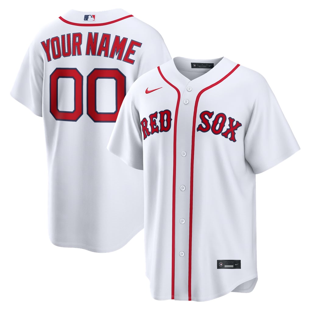  Boston Red Sox Nike Home Replica Custom Jersey - White
