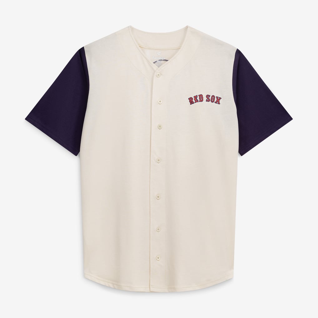  Boston Red Sox Profile Big & Tall Full-Button Jersey - Cream