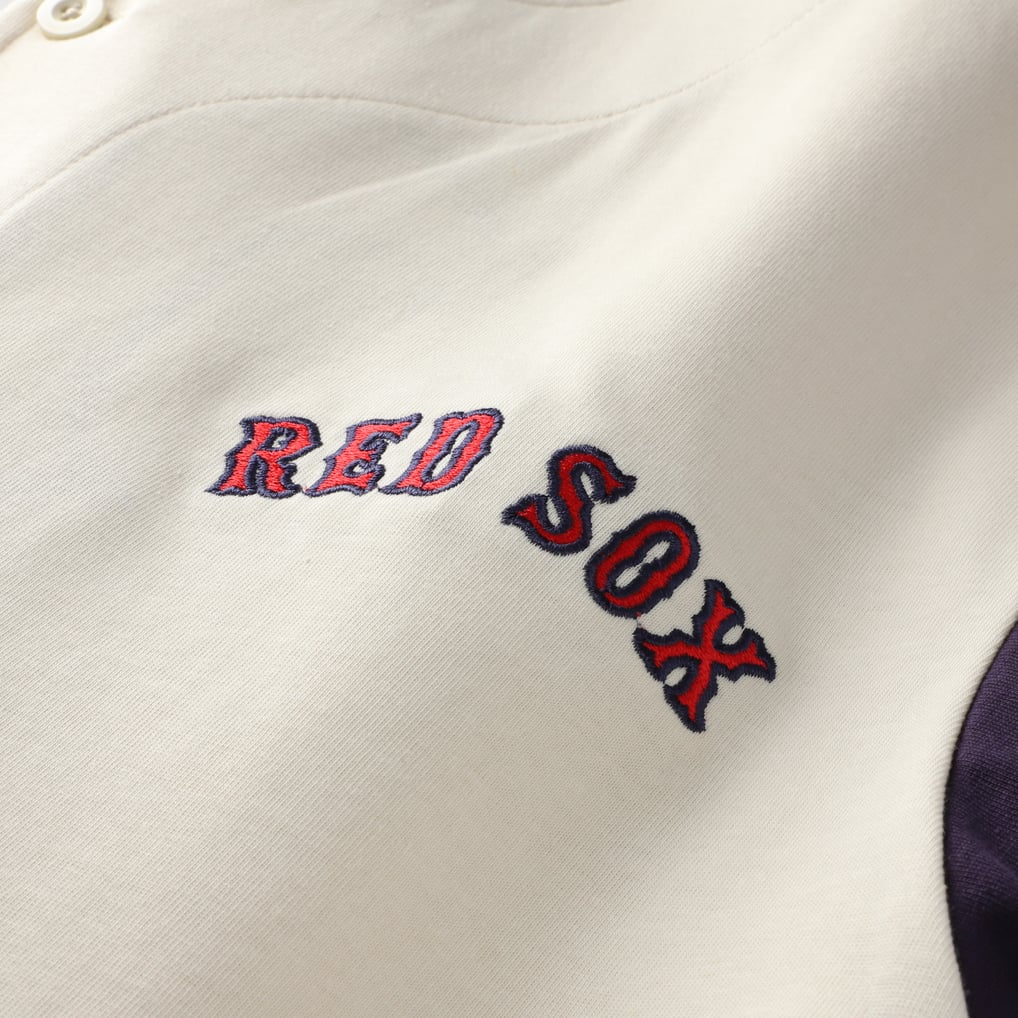  Boston Red Sox Profile Big & Tall Full-Button Jersey - Cream