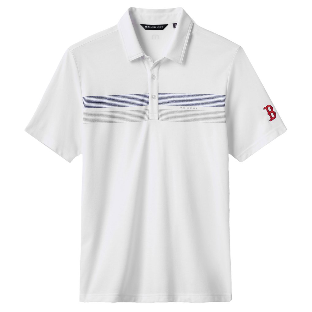 Boston Red Sox TravisMathew Top Recruit Tri-Blend Polo - White