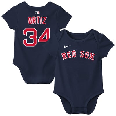 David Ortiz Boston Red Sox Nike Newborn & Infant Name & Number Bodysuit - Navy