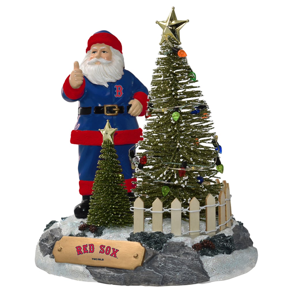 Boston Red Sox The Memory Company Santa Figurine with LED Tree