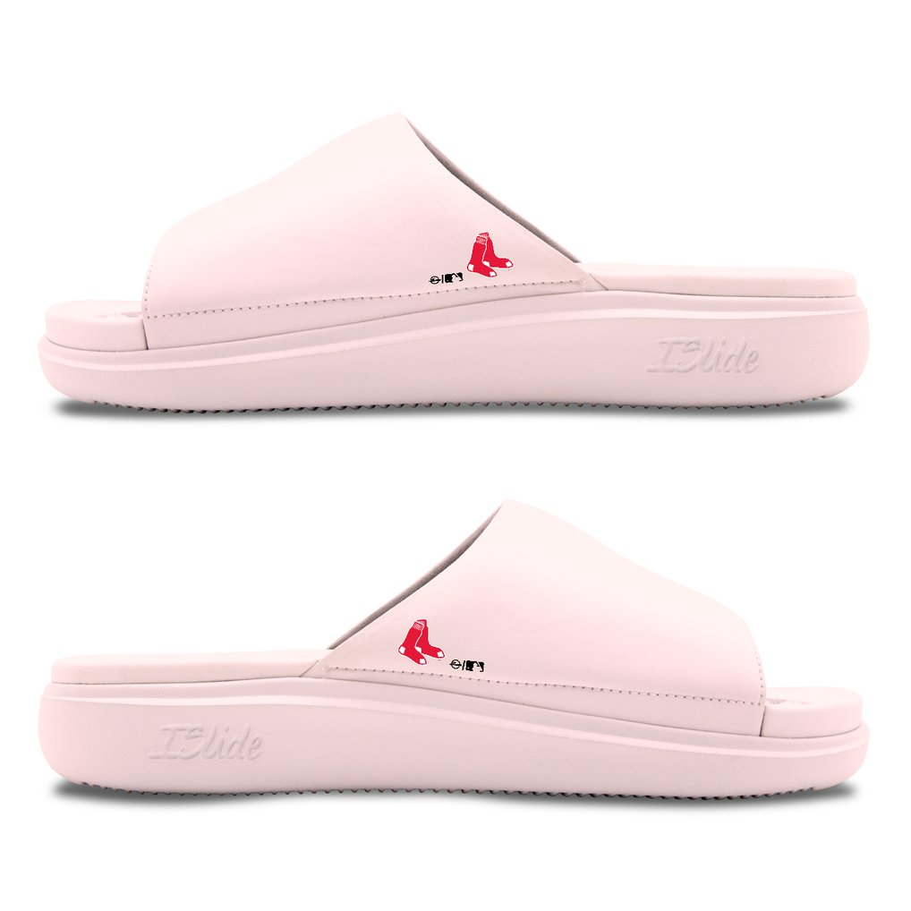 Boston Red Sox ISlide Unisex Minimalistic Motive Slide Sandals - Pink