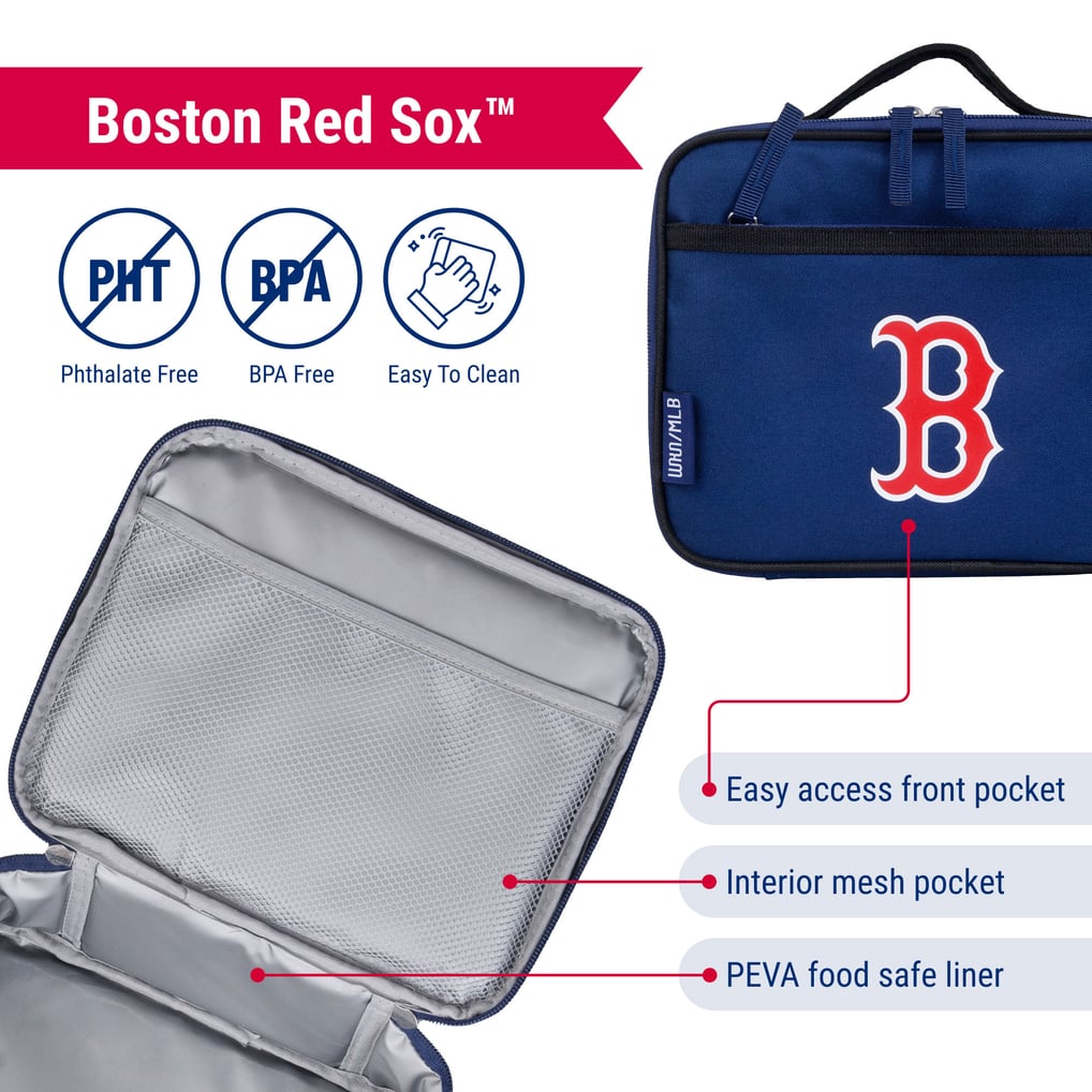  Boston Red Sox Wildkin 18oz. Water Bottle & Lunch Box Set
