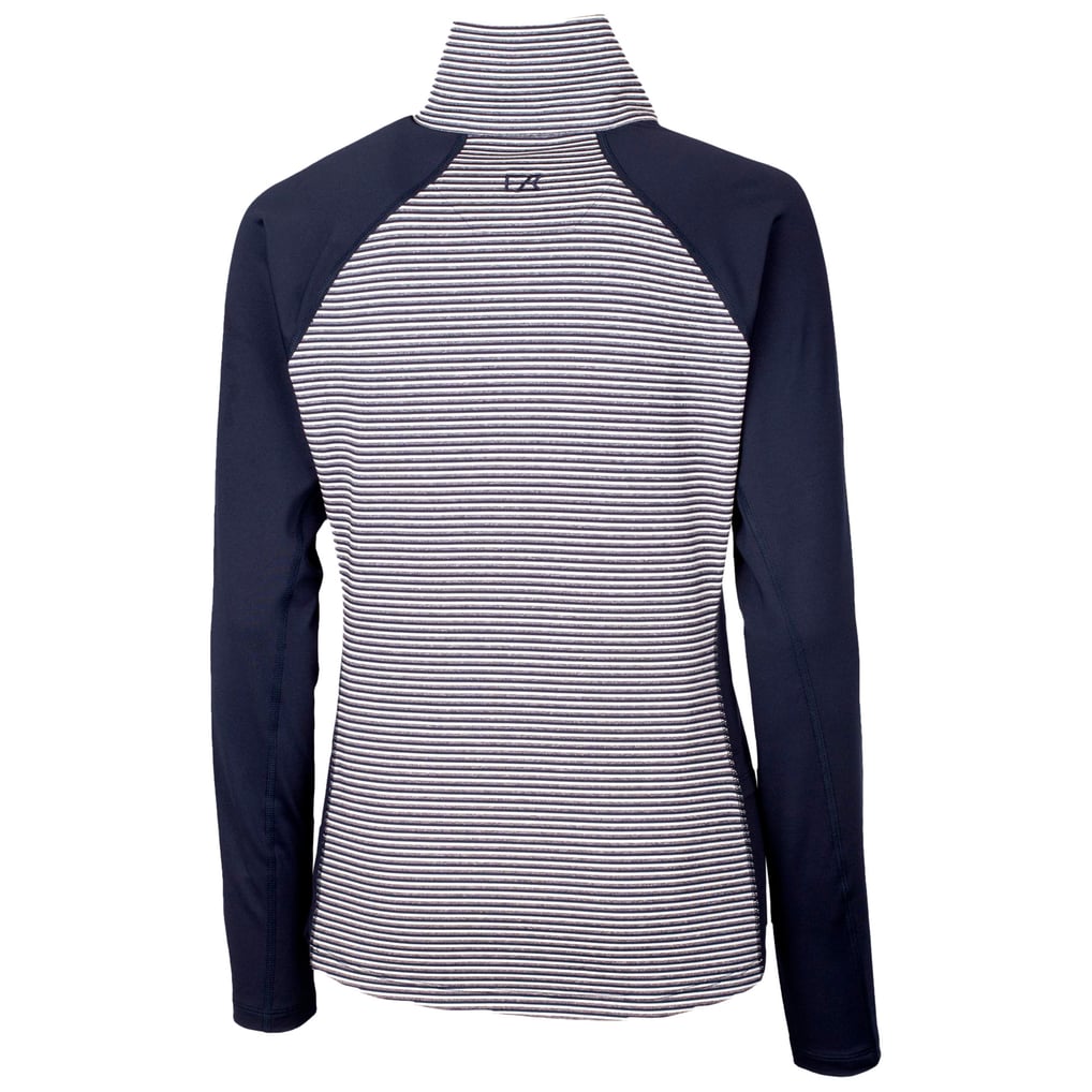  Boston Red Sox Cutter & Buck Women's City Connect Forge Tonal Stripe Stretch Half-Zip Pullover Top - Navy