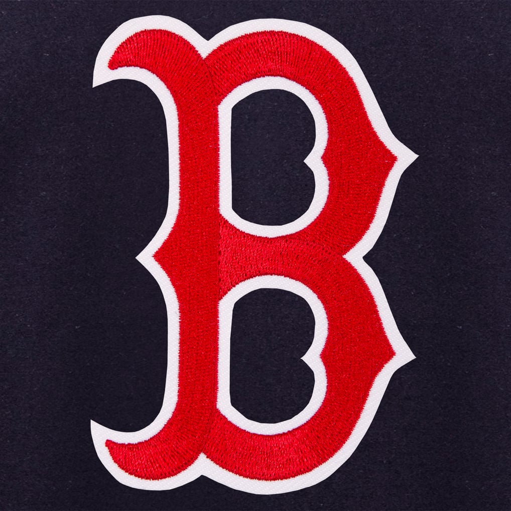 Boston Red Sox JH Design Women's Embroidered Logo All-Wool Jacket - Navy