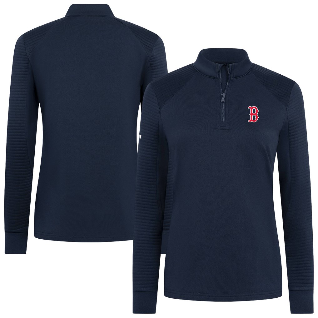 Boston Red Sox Levelwear Women's Power Insignia 2.0 Quarter-Zip Pullover Top - Navy