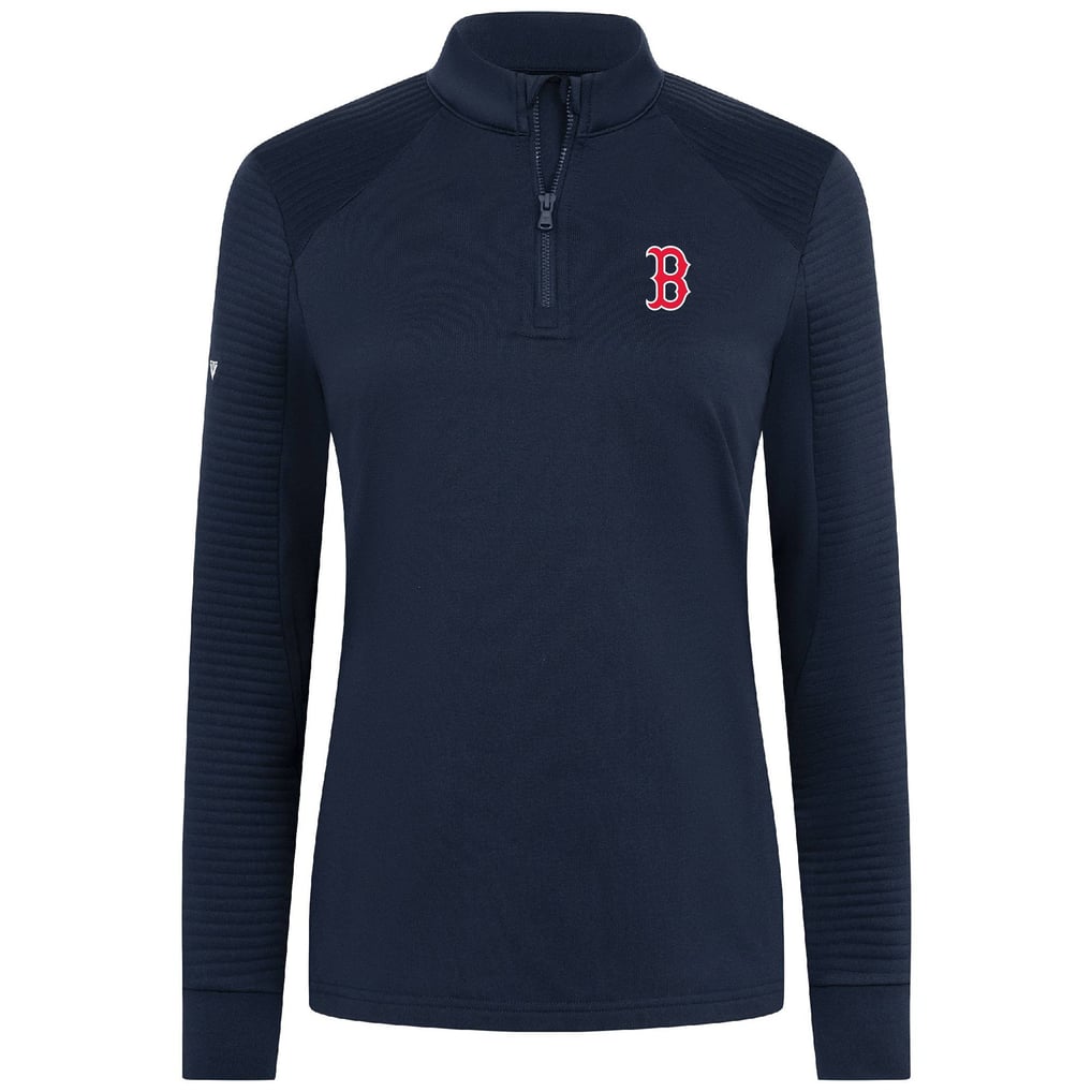 Boston Red Sox Levelwear Women's Power Insignia 2.0 Quarter-Zip Pullover Top - Navy