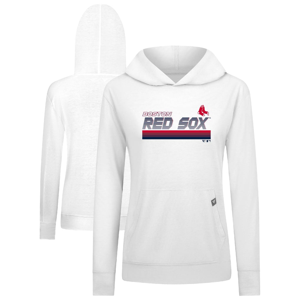 Boston Red Sox Levelwear Women's Relay Breaker Pullover Hoodie - White
