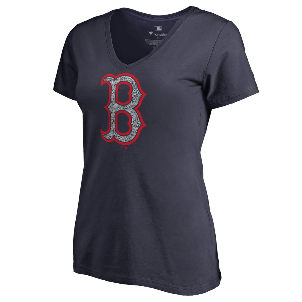 Boston Red Sox Women's Static Logo V-Neck T-Shirt - Navy