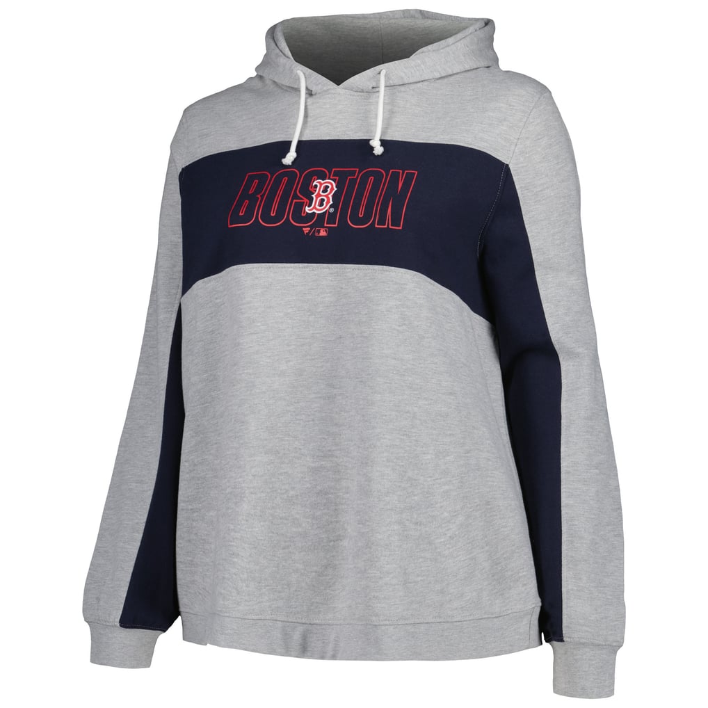 Boston Red Sox Profile Women's Plus Size Pullover Jersey Hoodie - Heather Gray