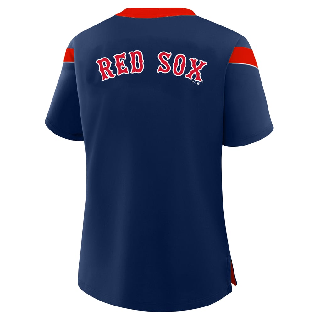 Boston Red Sox Profile Women's Plus Size Lace-Up T-Shirt - Navy
