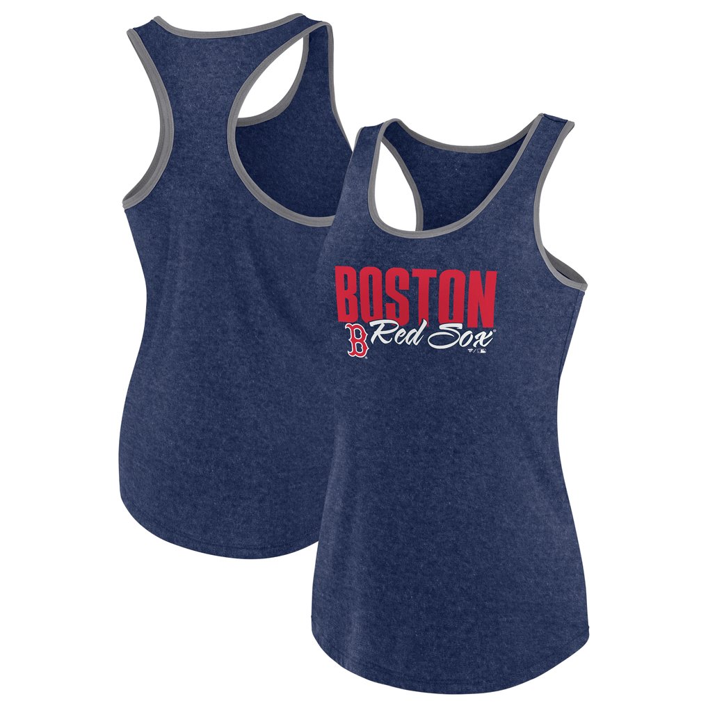 Boston Red Sox Profile Women's Plus Size Racerback Tank Top - Navy