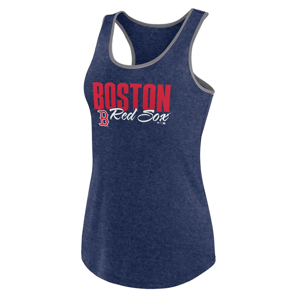 Boston Red Sox Profile Women's Plus Size Racerback Tank Top - Navy