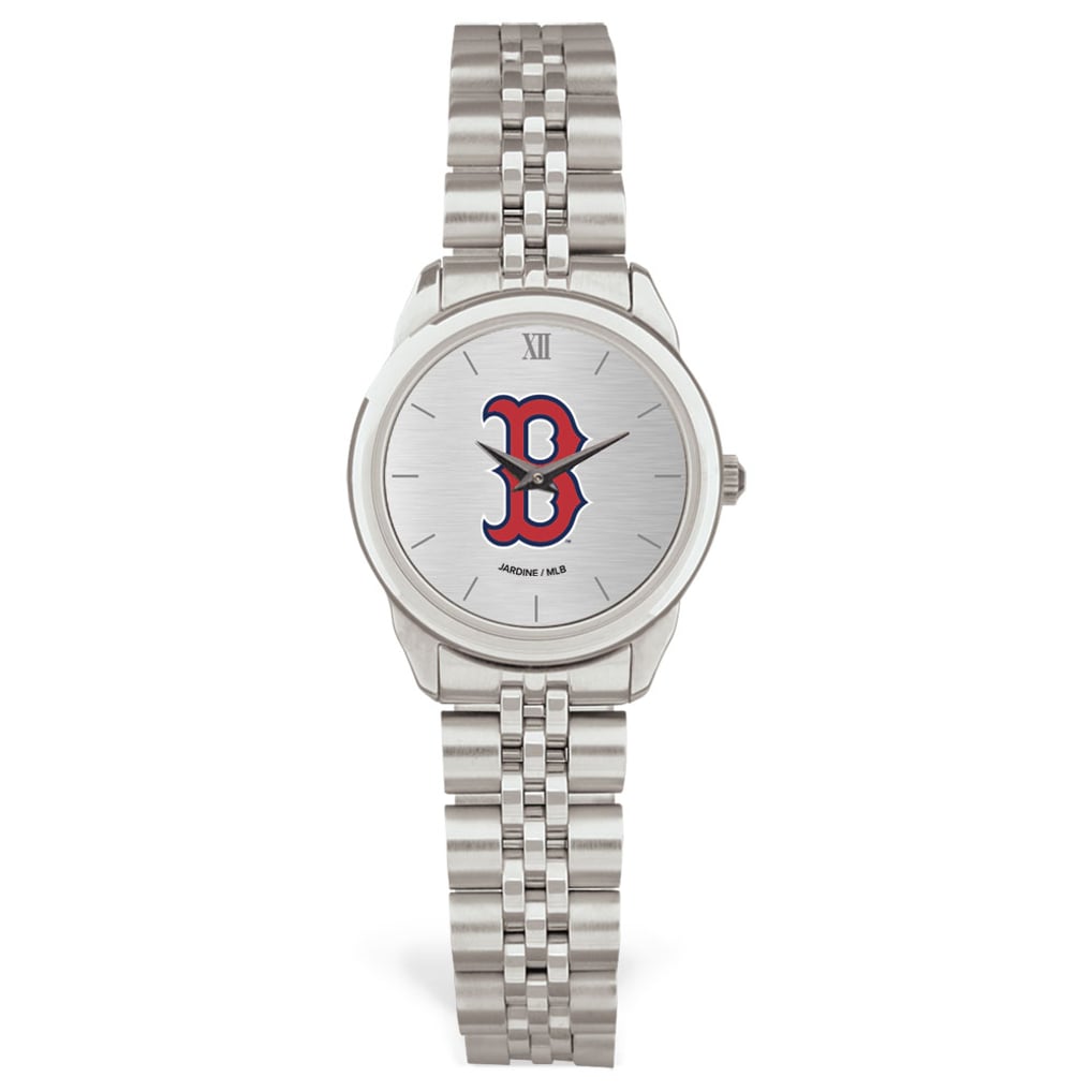  Boston Red Sox Women's Rolled Link Bracelet Wristwatch - Silver