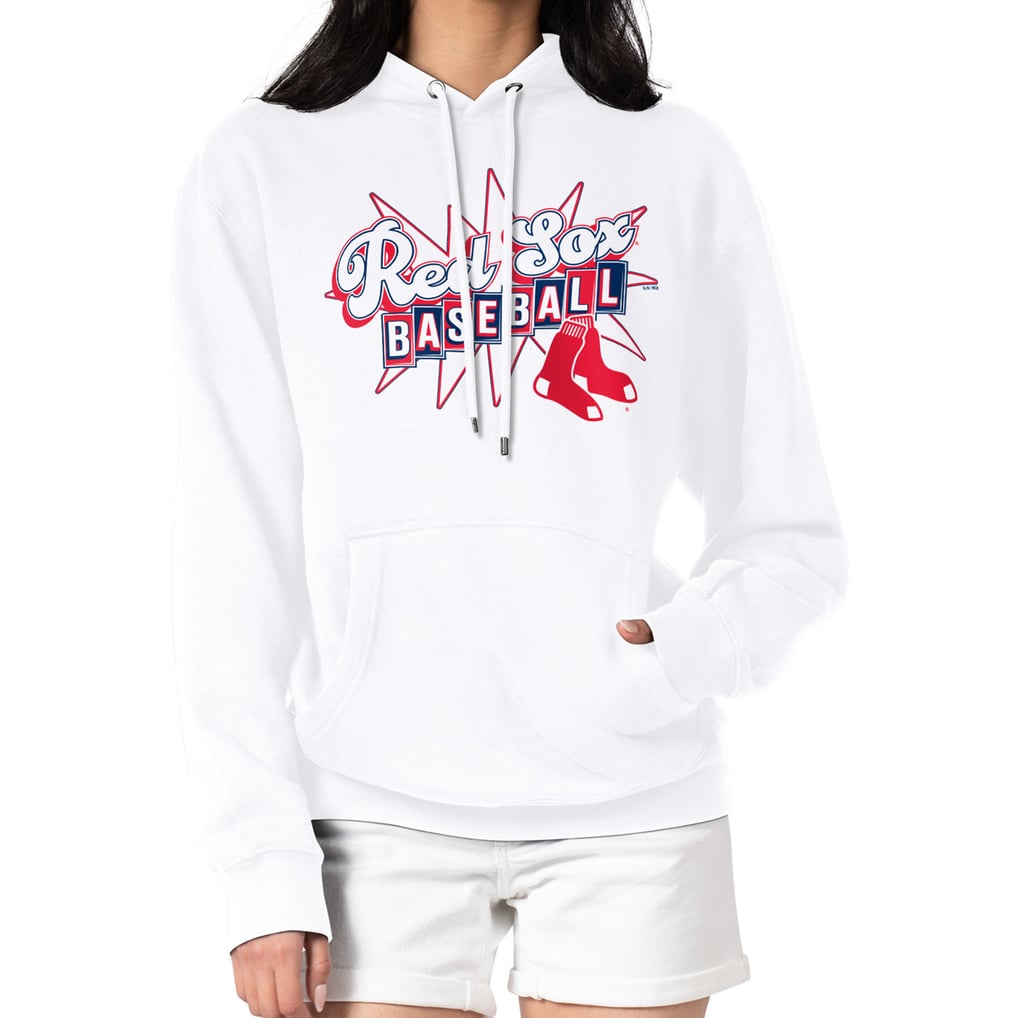  Boston Red Sox Starter Women's Drive-In Pullover Hoodie - White