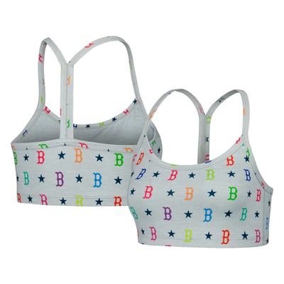 Boston Red Sox Terez Women's TLC Rainbow Bra - Gray