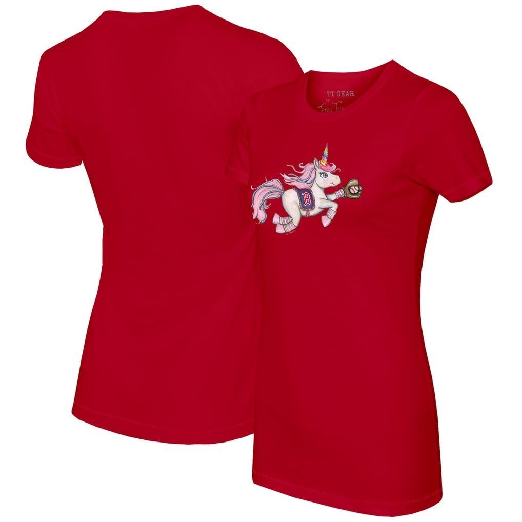Boston Red Sox Tiny Turnip Women's Unicorn T-Shirt - Red