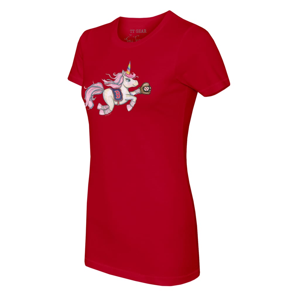 Boston Red Sox Tiny Turnip Women's Unicorn T-Shirt - Red