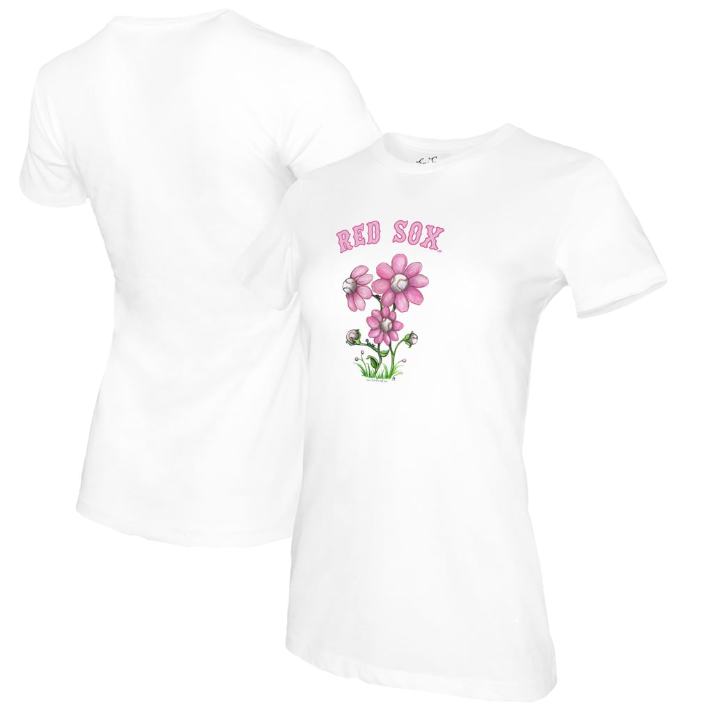 Boston Red Sox Tiny Turnip Women's Blooming Baseballs T-Shirt - White