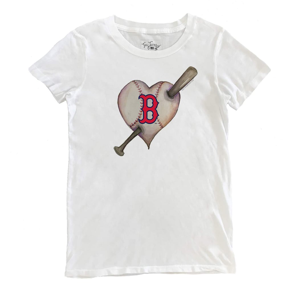 Boston Red Sox Tiny Turnip Women's Heart Bat T-Shirt - White