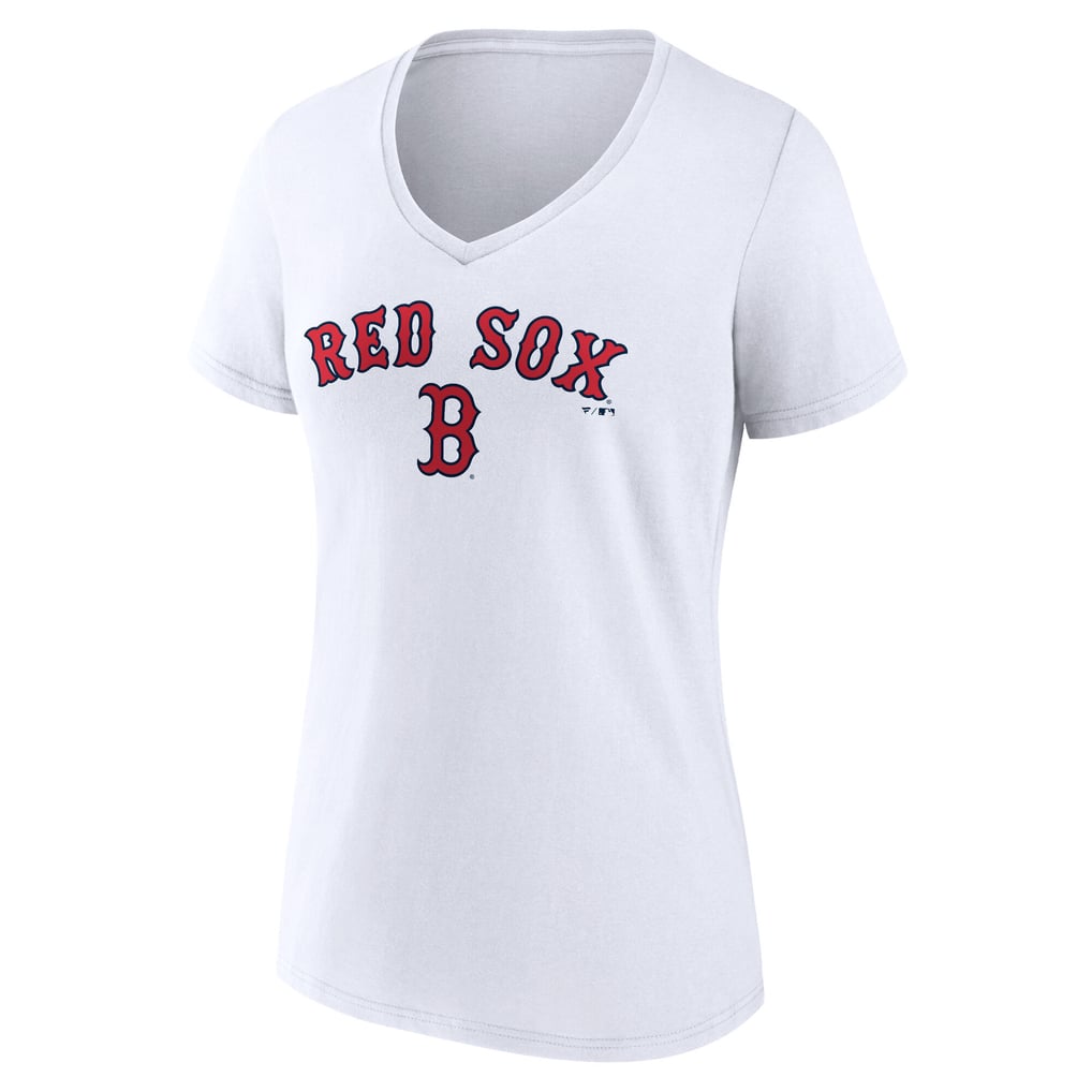 Boston Red Sox Women's Team Lockup V-Neck T-Shirt - White