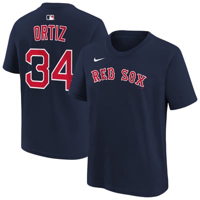David Ortiz Boston Red Sox Nike Youth Name & Number T-Shirt - Navy