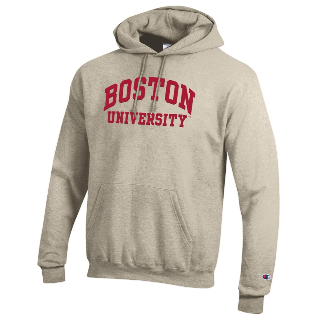 Boston University Champion Eco Powerblend Pullover Hoodie - Oatmeal