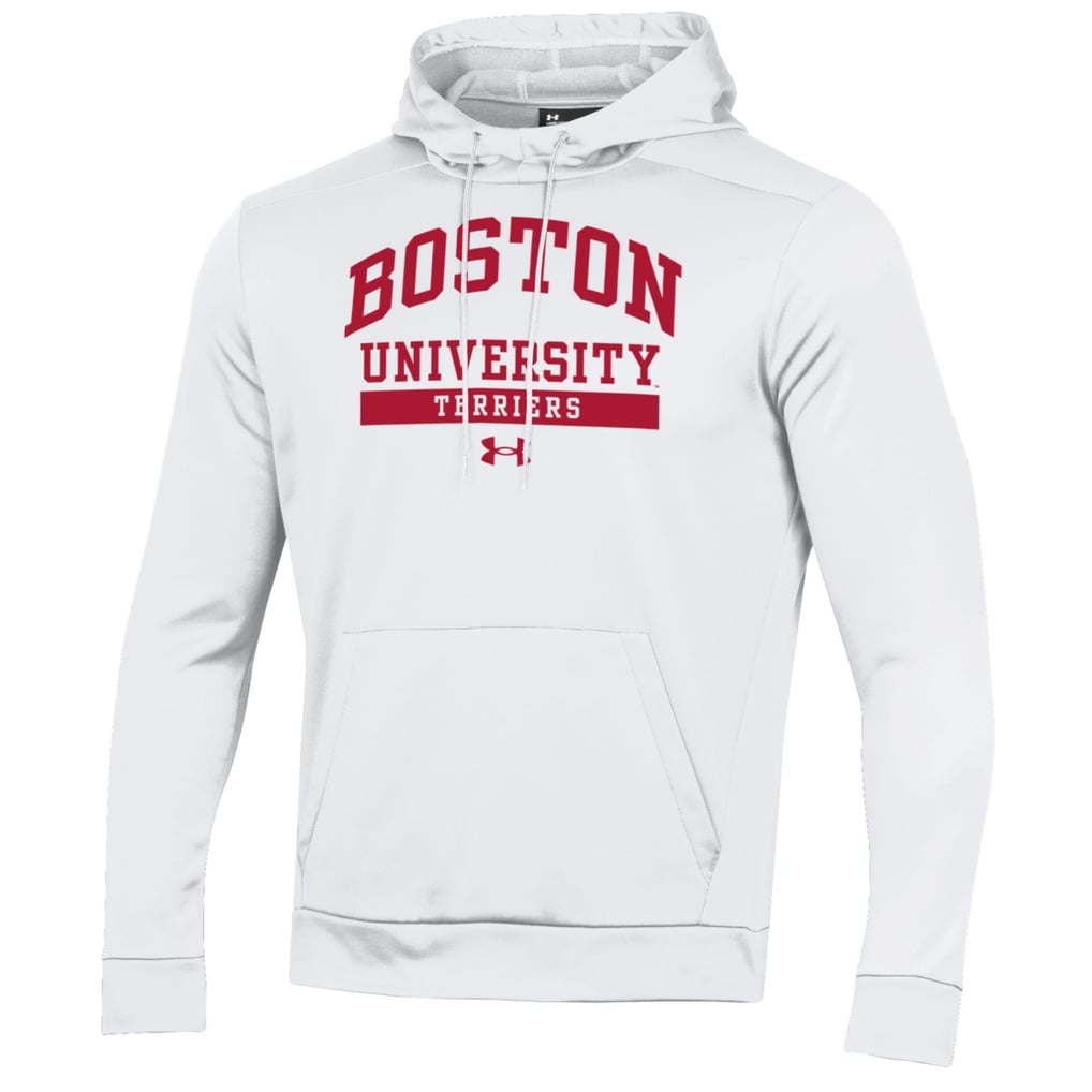 Boston University Under Armour  Fleece Pullover Hoodie - White