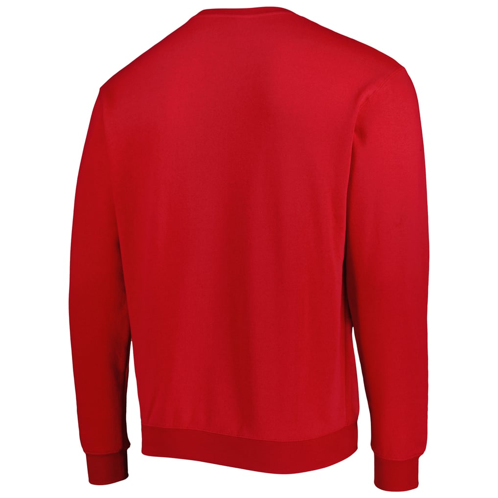 Bradley Braves Colosseum Arch Over Logo Pullover Sweatshirt - Red