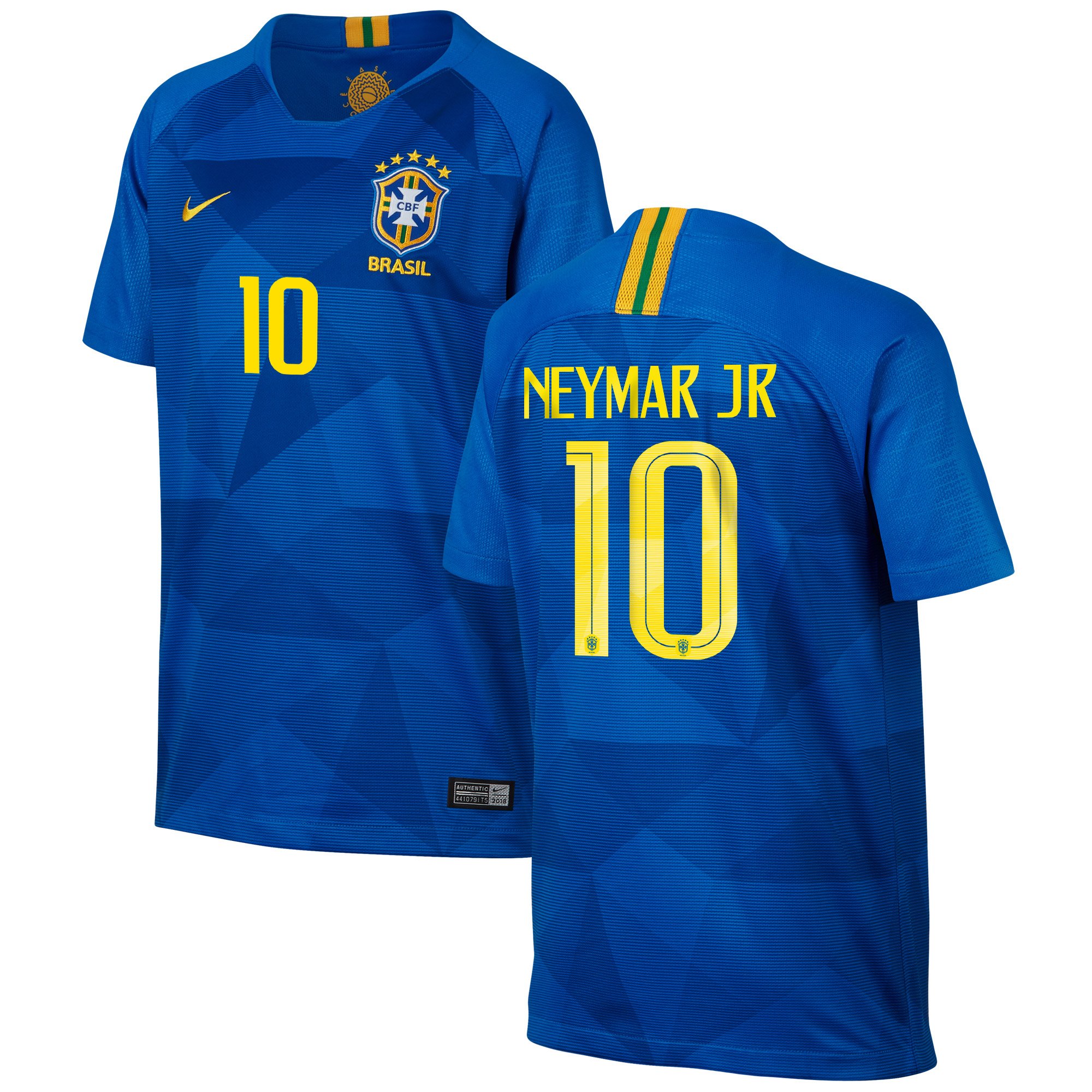 Neymar Santos Brazil National Team Nike Youth 2018 Away Replica