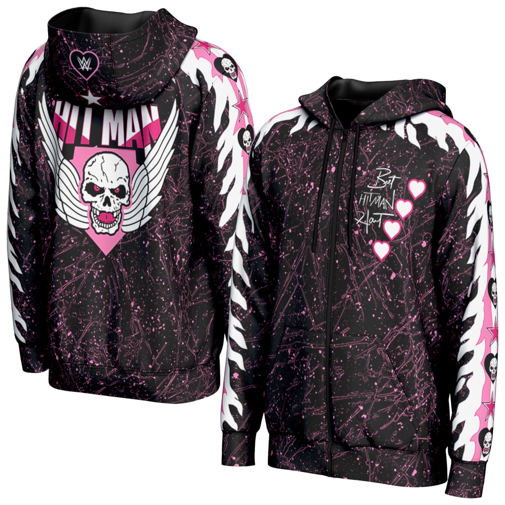Bret Hart ProSphere Hearts Full-Zip Hoodie - Black