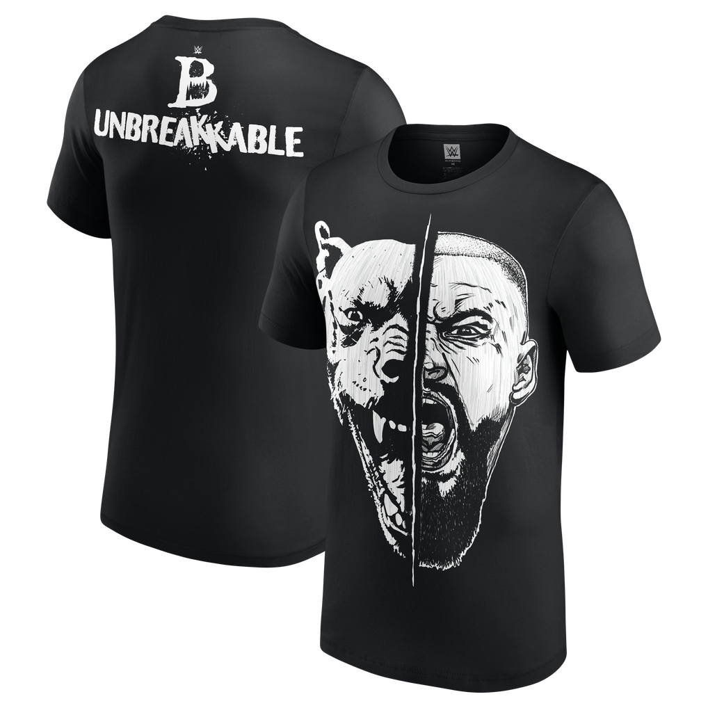 Bron Breakker Split Face T-Shirt - Black